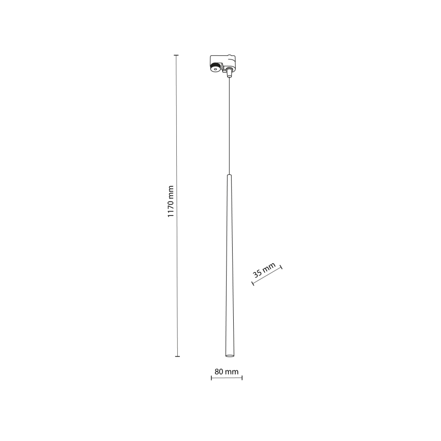 Hanglamp aan een koord voor 1-fase railsysteem PIANO 1xG9/8W/230V goud/zwart