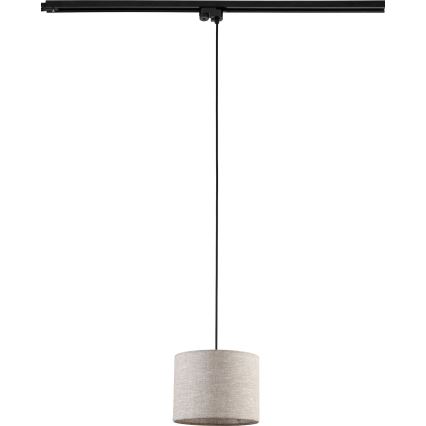 Hanglamp aan een koord voor 1-fase railsysteem TRACER 1xE27/15W/230V diameter 20 cm zwart/grijs