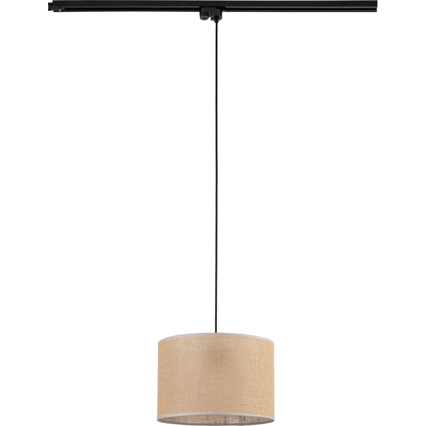 Hanglamp aan een koord voor 1-fase railsysteem TRACER 1xE27/15W/230V diameter 30 cm zwart/bruin