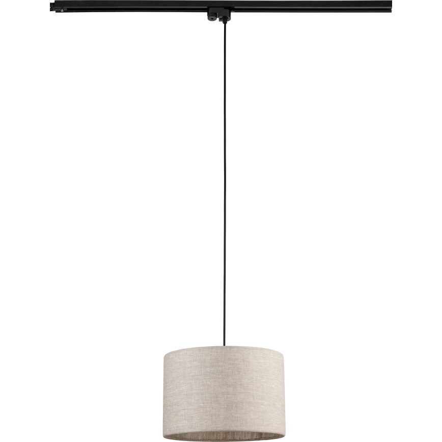 Hanglamp aan een koord voor 1-fase railsysteem TRACER 1xE27/15W/230V diameter 30 cm zwart/grijs