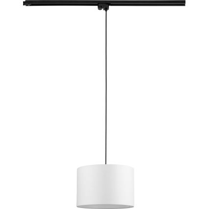 Hanglamp aan een koord voor 1-fase railsysteem TRACER 1xE27/15W/230V diameter 30 cm zwart/wit