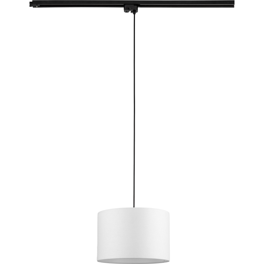 Hanglamp aan een koord voor 1-fase railsysteem TRACER 1xE27/15W/230V diameter 30 cm zwart/wit
