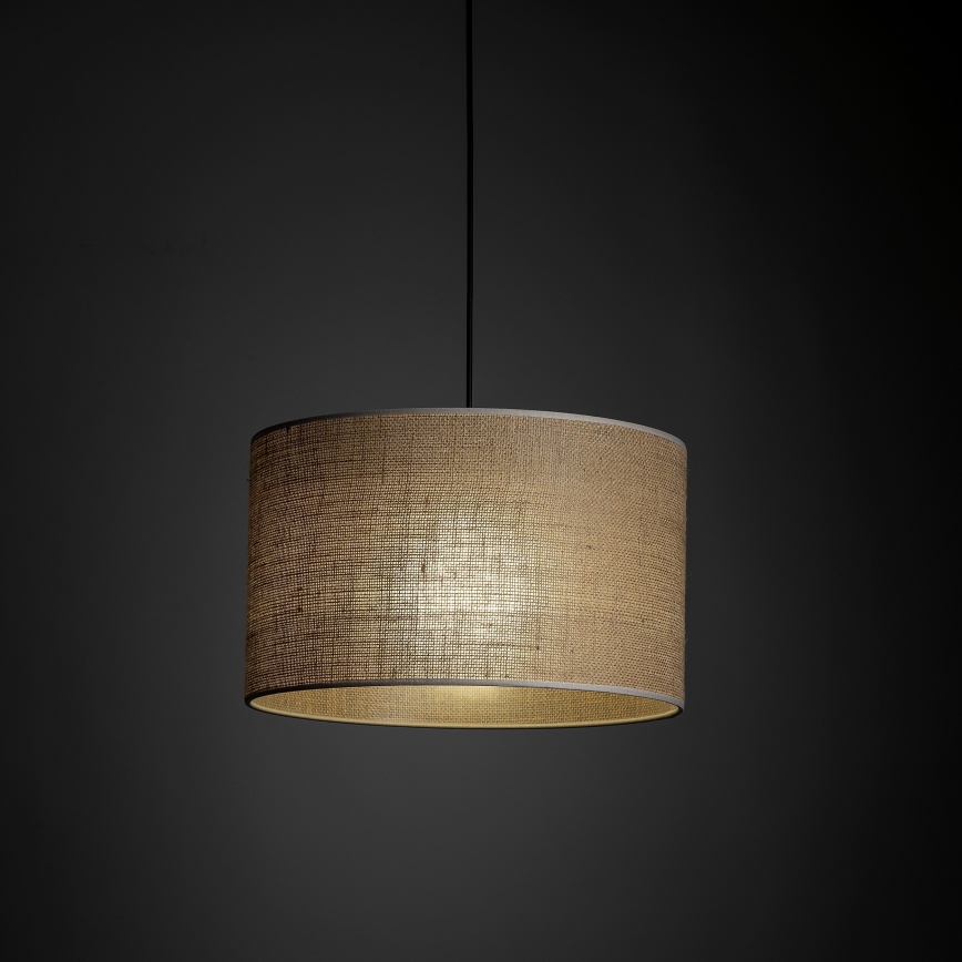 Hanglamp aan een koord voor 1-fase railsysteem TRACER 1xE27/15W/230V diameter 38 cm zwart/bruin