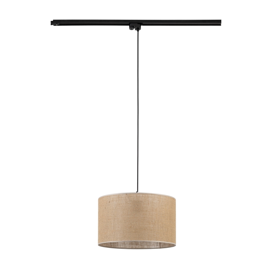 Hanglamp aan een koord voor 1-fase railsysteem TRACER 1xE27/15W/230V diameter 38 cm zwart/bruin