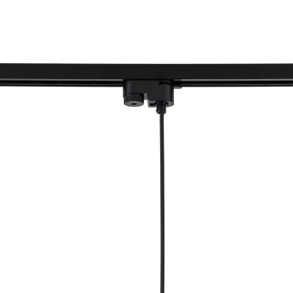Hanglamp aan een koord voor 1-fase railsysteem TRACER 1xE27/15W/230V diameter 38 cm zwart/bruin