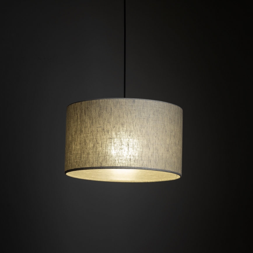 Hanglamp aan een koord voor 1-fase railsysteem TRACER 1xE27/15W/230V diameter 38 cm zwart/grijs