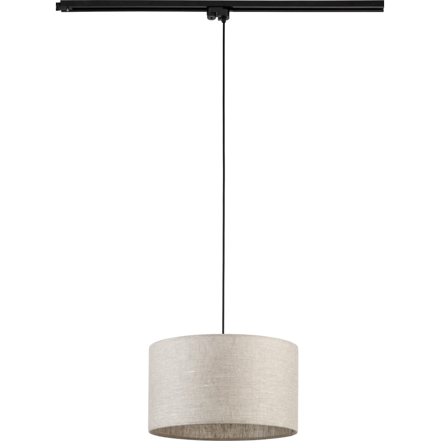 Hanglamp aan een koord voor 1-fase railsysteem TRACER 1xE27/15W/230V diameter 38 cm zwart/grijs