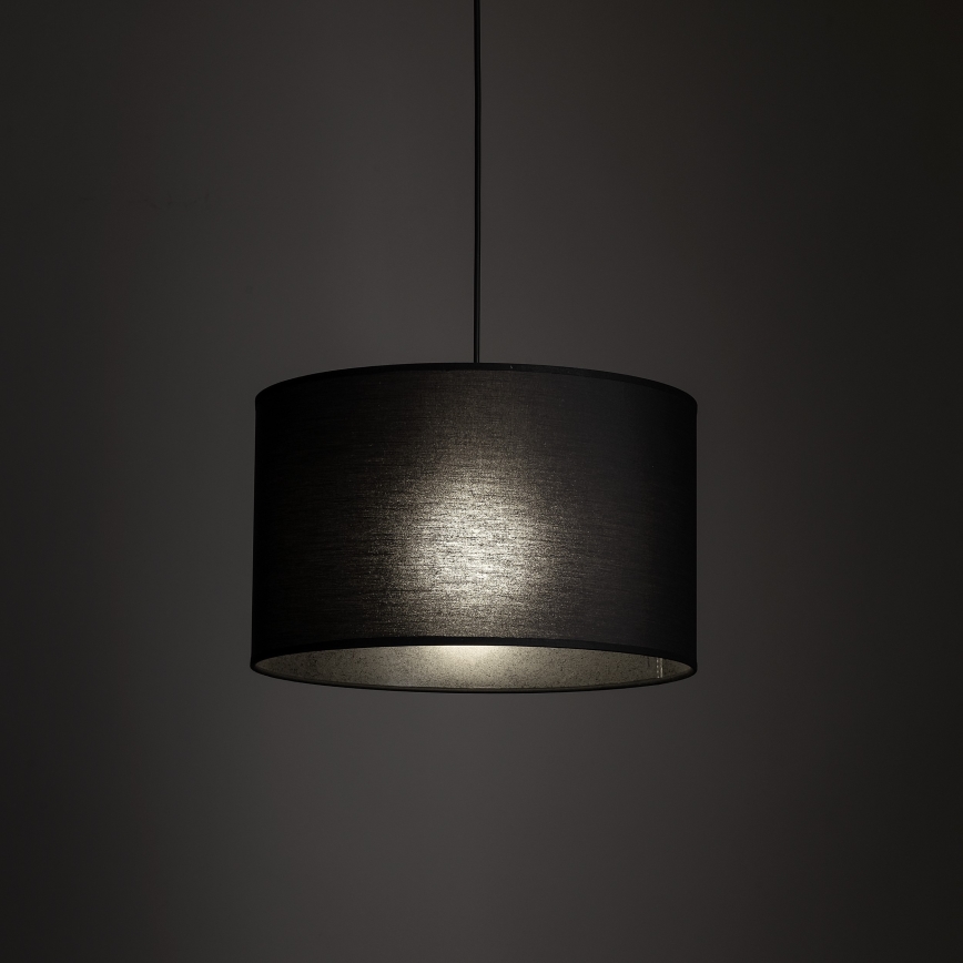 Hanglamp aan een koord voor 1-fase railsysteem TRACER 1xE27/15W/230V diameter 38 cm zwart