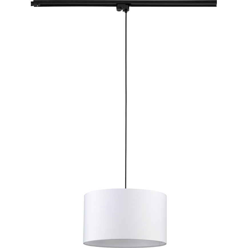 Hanglamp aan een koord voor 1-fase railsysteem TRACER 1xE27/15W/230V diameter 38 cm zwart/wit