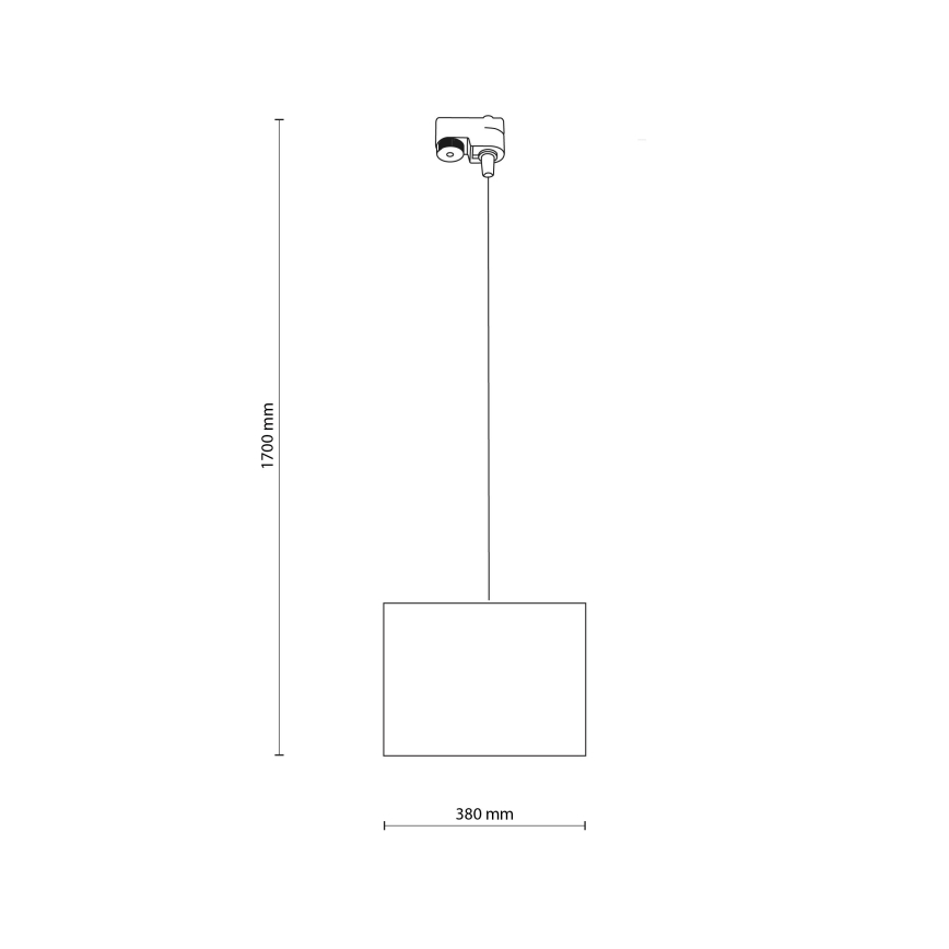 Hanglamp aan een koord voor 1-fase railsysteem TRACER 1xE27/15W/230V diameter 38 cm zwart/wit