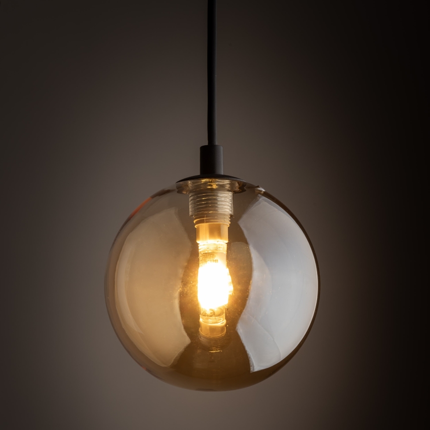 Hanglamp aan een koord voor 1-fase railsysteem TRACER 1xG9/8W/230V zwart/gerookt bruin