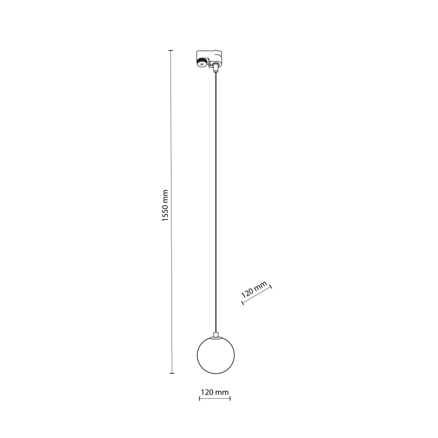 Hanglamp aan een koord voor 1-fase railsysteem TRACER 1xG9/8W/230V zwart/gerookt bruin