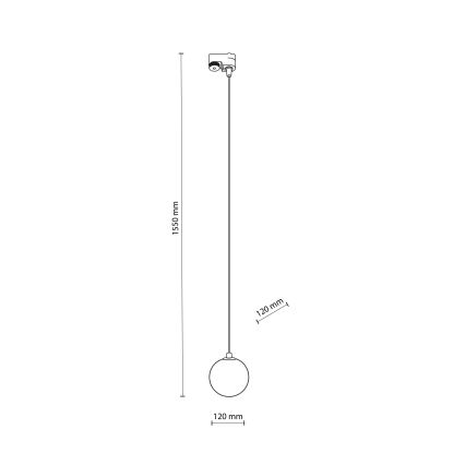 Hanglamp aan een koord voor 1-fase railsysteem TRACER 1xG9/8W/230V zwart/gerookt zwart
