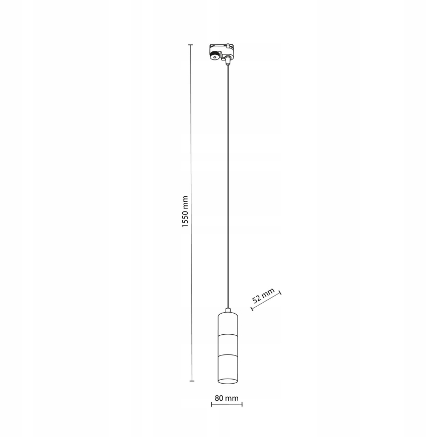 Hanglamp aan een koord voor 1-fase railsysteem TRACER 1xGU10/10W/230V zwart/goud