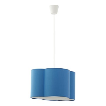 Hanglamp aan een koord voor Kinderen CLOUD 1xE27/25W/230V blauw