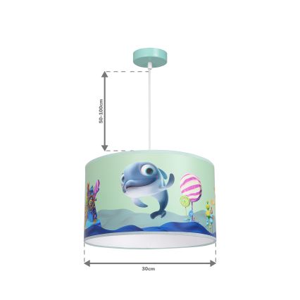 Hanglamp aan een koord voor Kinderen DOLPHIN 1xE27/60W/230V