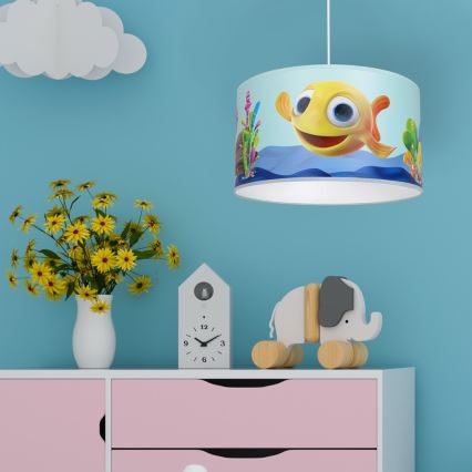 Hanglamp aan een koord voor Kinderen FISH 1xE27/60W/230V