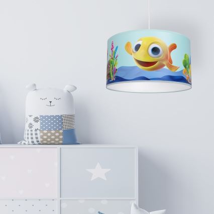 Hanglamp aan een koord voor Kinderen FISH 1xE27/60W/230V