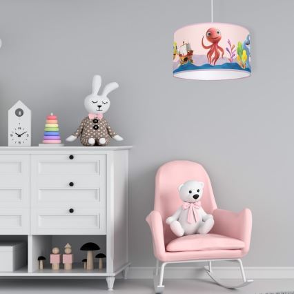 Hanglamp aan een koord voor Kinderen OCTOPUS 1xE27/60W/230V