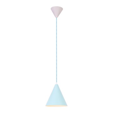 Hanglamp aan een koord VOSS 1xE27/40W/230V blauw/wit