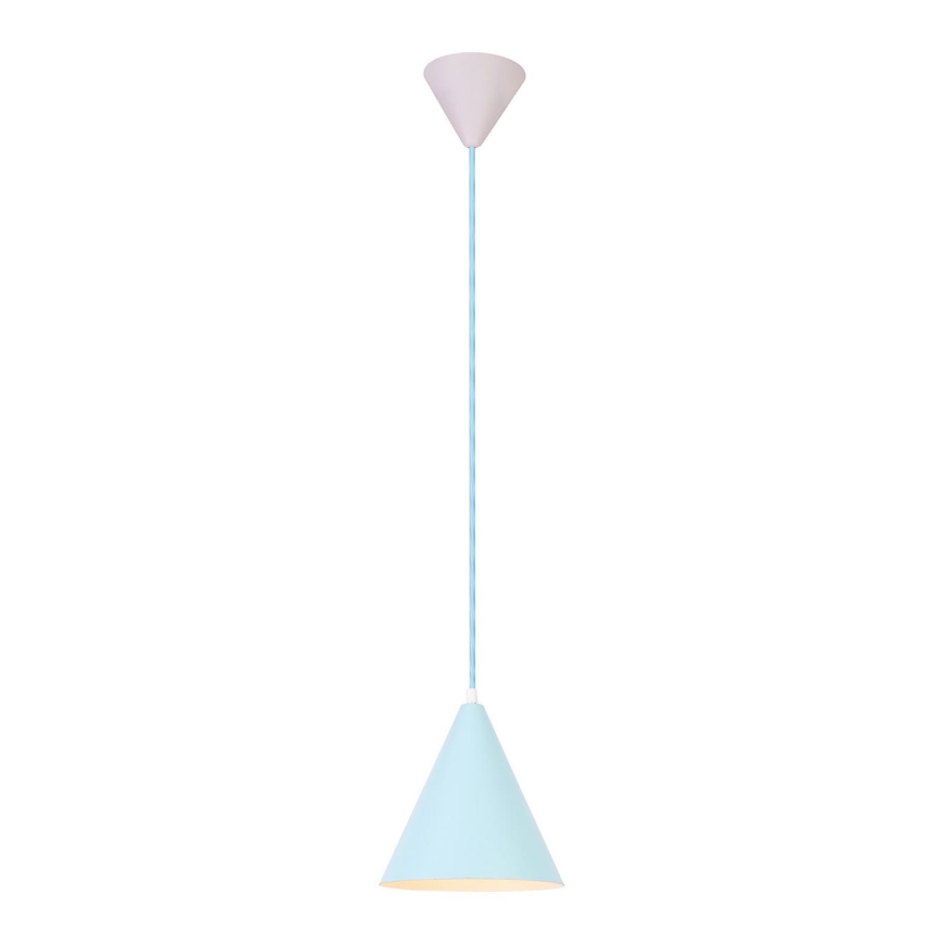 Hanglamp aan een koord VOSS 1xE27/40W/230V blauw/wit