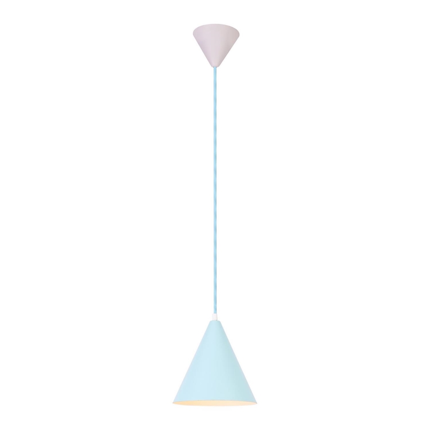 Hanglamp aan een koord VOSS 1xE27/40W/230V blauw/wit