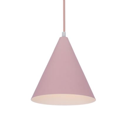 Hanglamp aan een koord VOSS 1xE27/40W/230V roze/wit