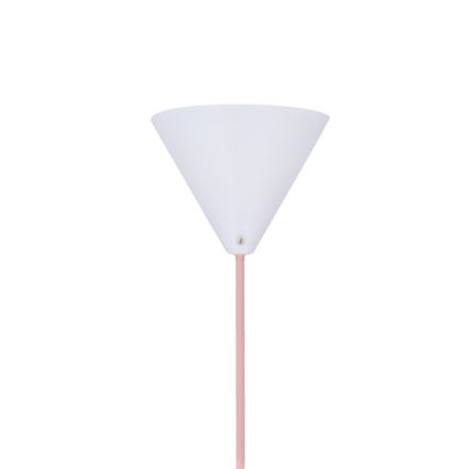 Hanglamp aan een koord VOSS 1xE27/40W/230V roze/wit
