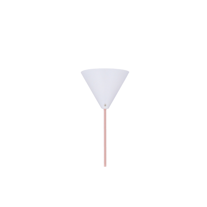 Hanglamp aan een koord VOSS 1xE27/40W/230V roze/wit