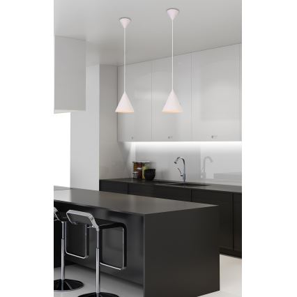 Hanglamp aan een koord VOSS 1xE27/40W/230V wit