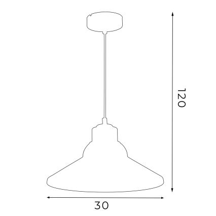 Hanglamp aan een koord WORKS 1xE27/15W/230V rood