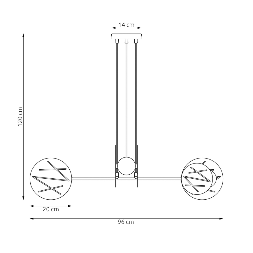 Hanglamp aan een koord XOTIC 4xE27/15W/230V zwart