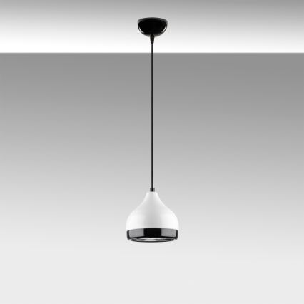 Hanglamp aan een koord YILDO 1xE27/40W/230V wit/zwart