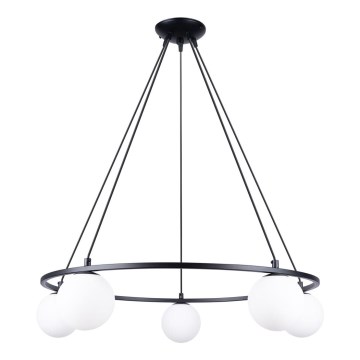 Hanglamp aan een koord YOLI 5xG9/8W/230V zwart