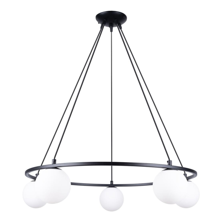 Hanglamp aan een koord YOLI 5xG9/8W/230V zwart