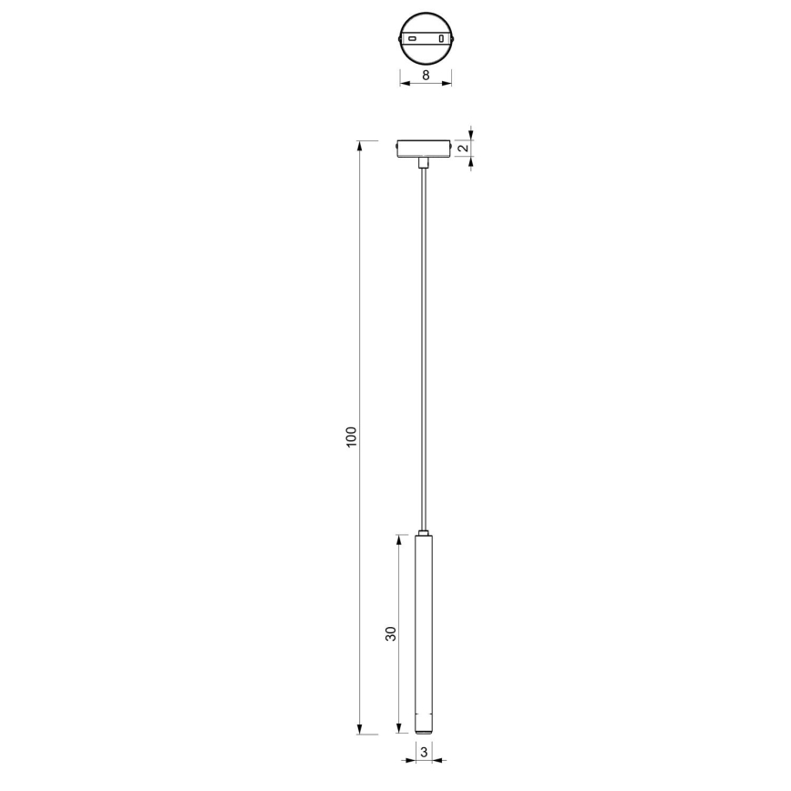 Hanglamp aan een koord YORU 1xG9/8W/230V 30 cm messing