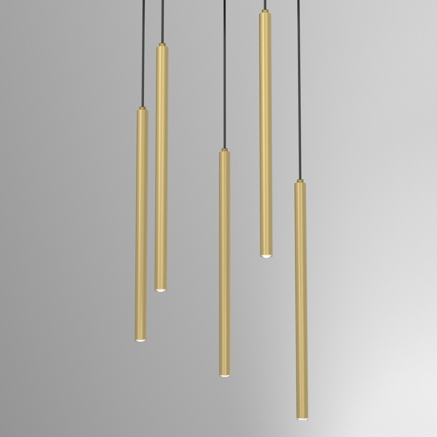Hanglamp aan een koord YORU 5xG9/8W/230V messing