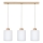 Hanglamp aan een koord ZEFIR 3xE27/60W/230V eiken