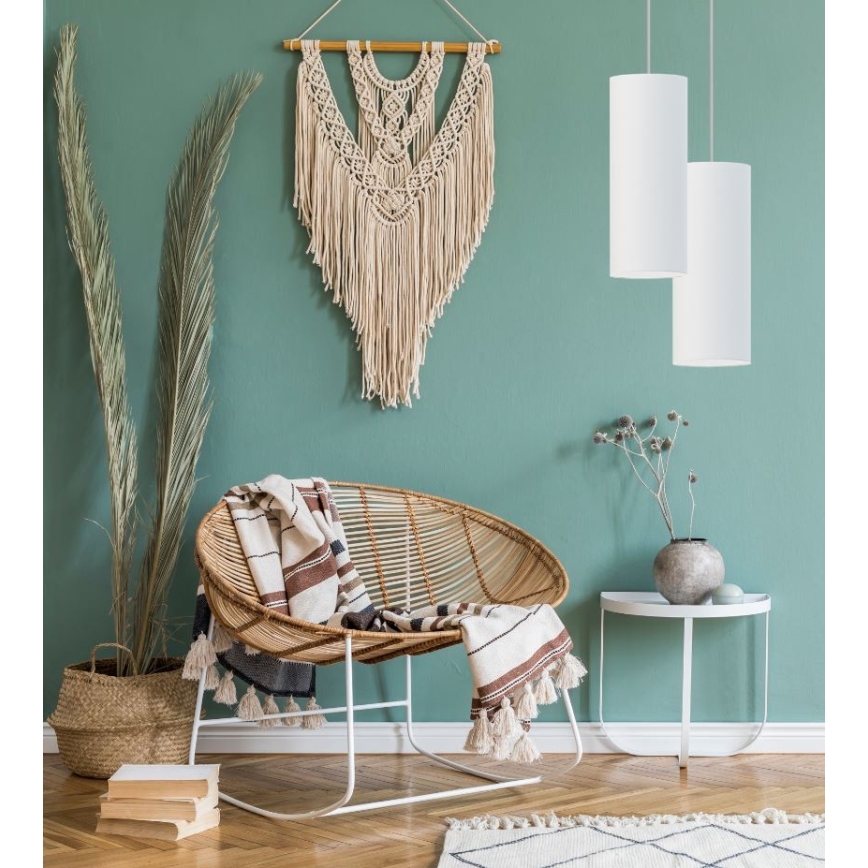 Hanglamp aan een koord ZIK 1xE27/40W/230V wit