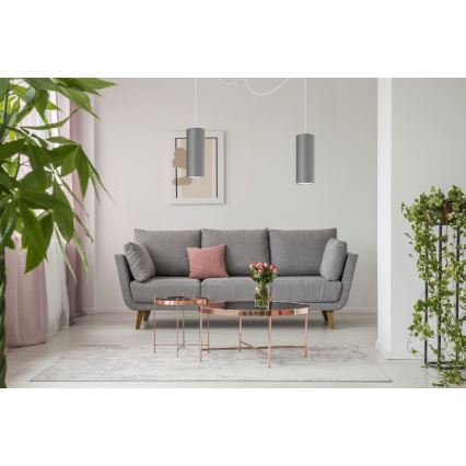 Hanglamp aan een koord ZIK 2xE27/40W/230V spin grijs