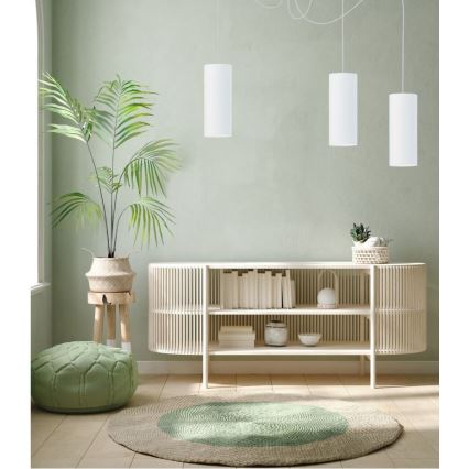 Hanglamp aan een koord ZIK 3xE27/40W/230V spin wit