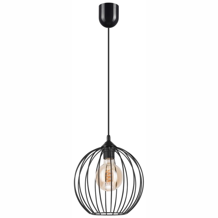 Hanglamp aan een koord ZOYA 1xE27/60W/230V zwart