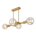 Hanglamp aan een paal ASTRID 4xE27/60W/230V goud