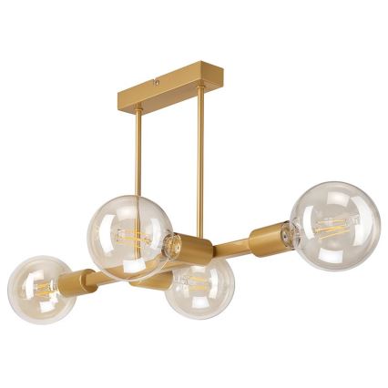 Hanglamp aan een paal ASTRID 4xE27/60W/230V goud