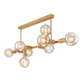 Hanglamp aan een paal ASTRID 8xE27/60W/230V goud