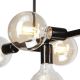 Hanglamp aan een paal ASTRID 8xE27/60W/230V zwart