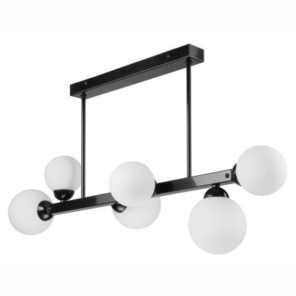 Hanglamp aan een paal ASTRO 6xG9/5W/230V zwart