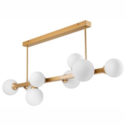 Hanglamp aan een paal ASTRO 8xG9/5W/230V goud