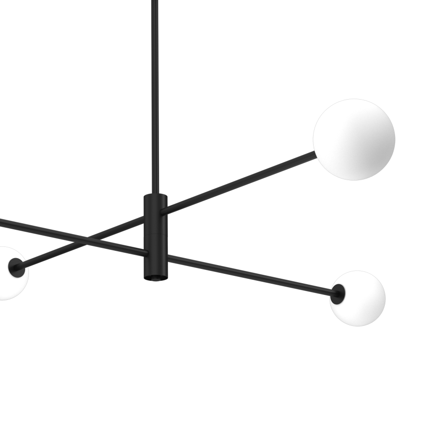Hanglamp aan een paal DORI 4xG9/25W/230V zwart