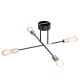 Hanglamp aan een paal FLAME 4xE27/60W/230V zwart/glanzend chroom